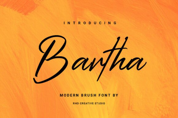Bartha: A Dynamic Brush Script Font for Creative Branding