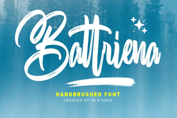 Battriena: A Bold Brush Font for Modern Branding