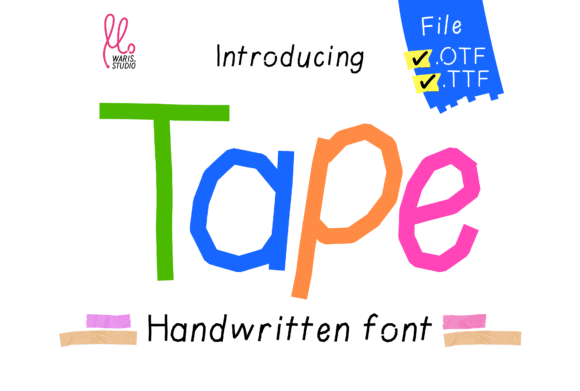 Enhance Your Brand with Tape: A Charming Handwritten Font