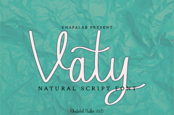 Vaty: A Handwritten Script Font for Engaging Visuals