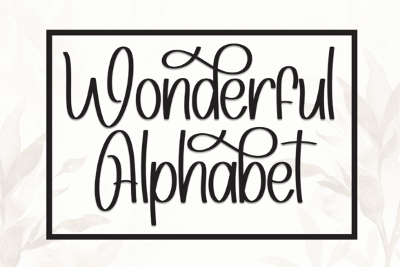 Wonderful Alphabet: A Charming Script Font for Your Brand