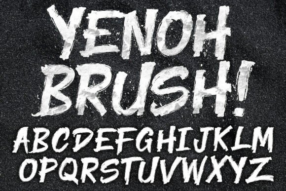 Yenoh Brush: A Bold Font for Your Brand's Edge